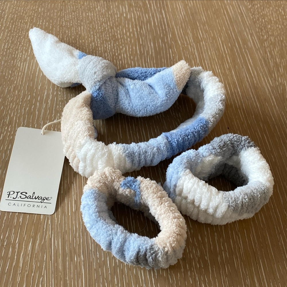 PJ salvage head wrap and wristband set